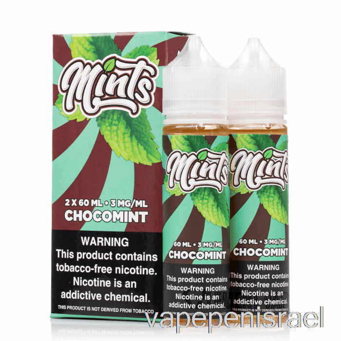 חד פעמי Vape Israel Chocomint - Mints Vape Co - 120 מ"ל 0 מ"ג